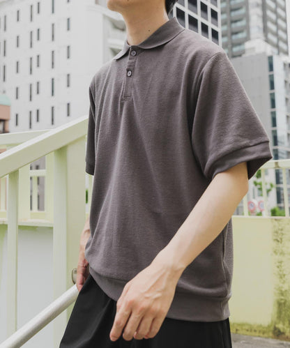 縐紗珠地短袖POLO衫