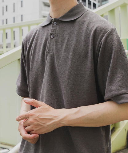 縐紗珠地短袖POLO衫