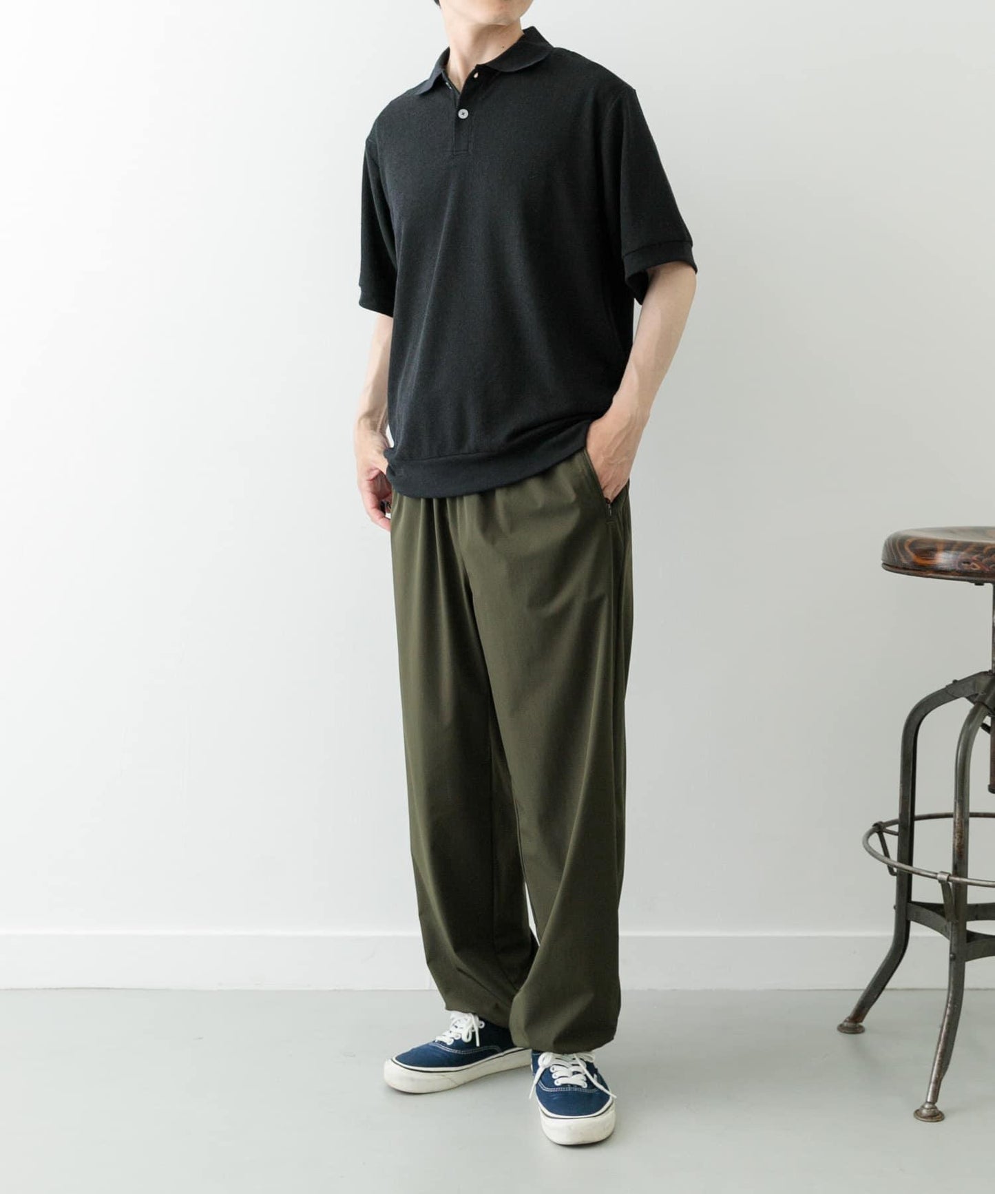 縐紗珠地短袖POLO衫