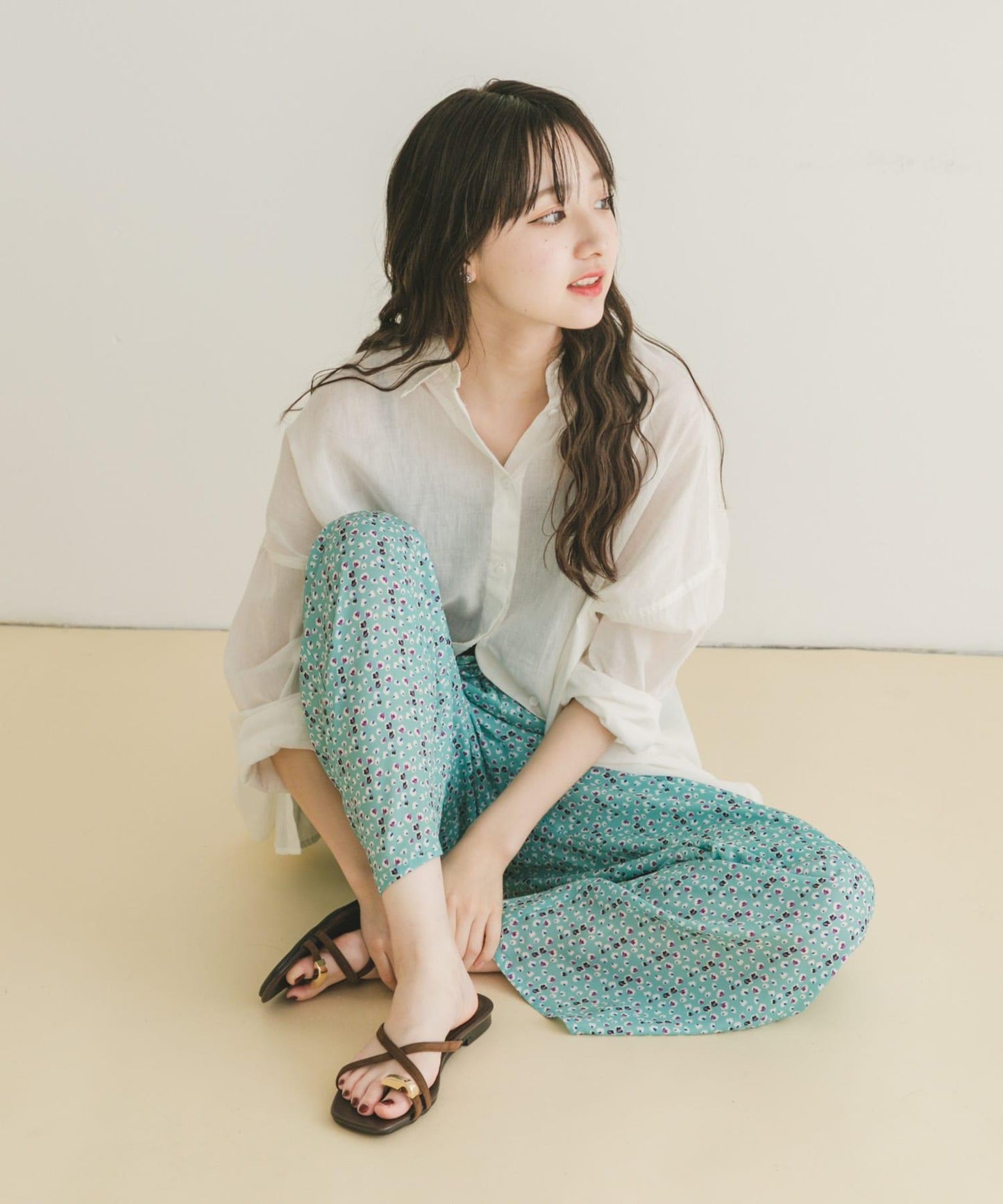 亞麻棉寬鬆襯衫