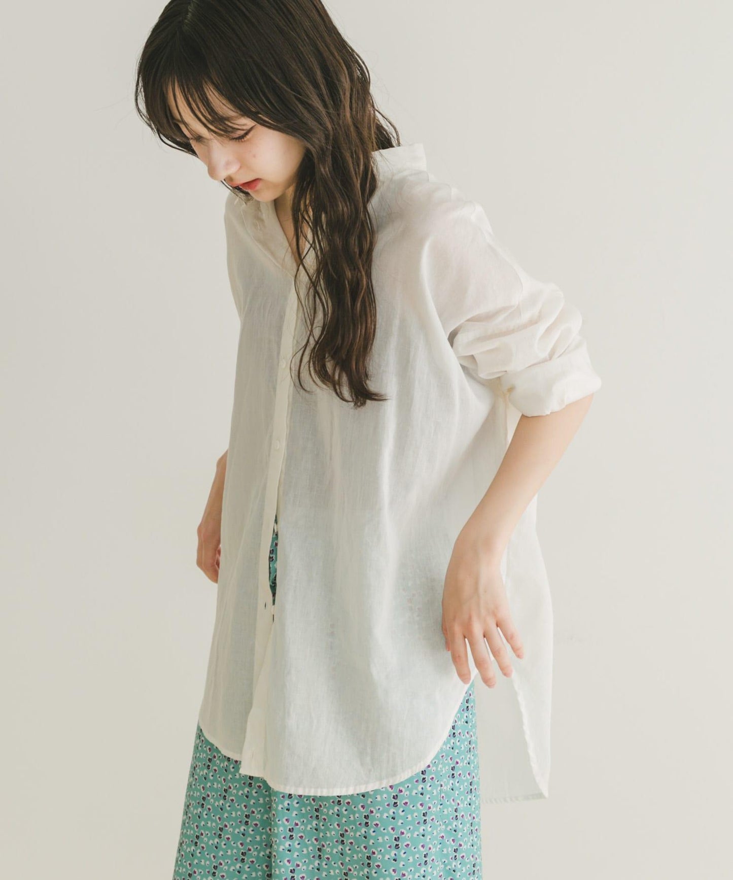 亞麻棉寬鬆襯衫