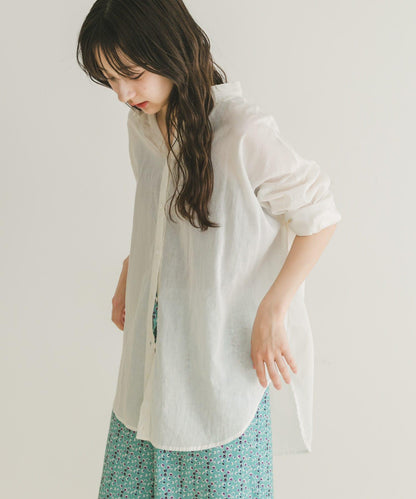 亞麻棉寬鬆襯衫