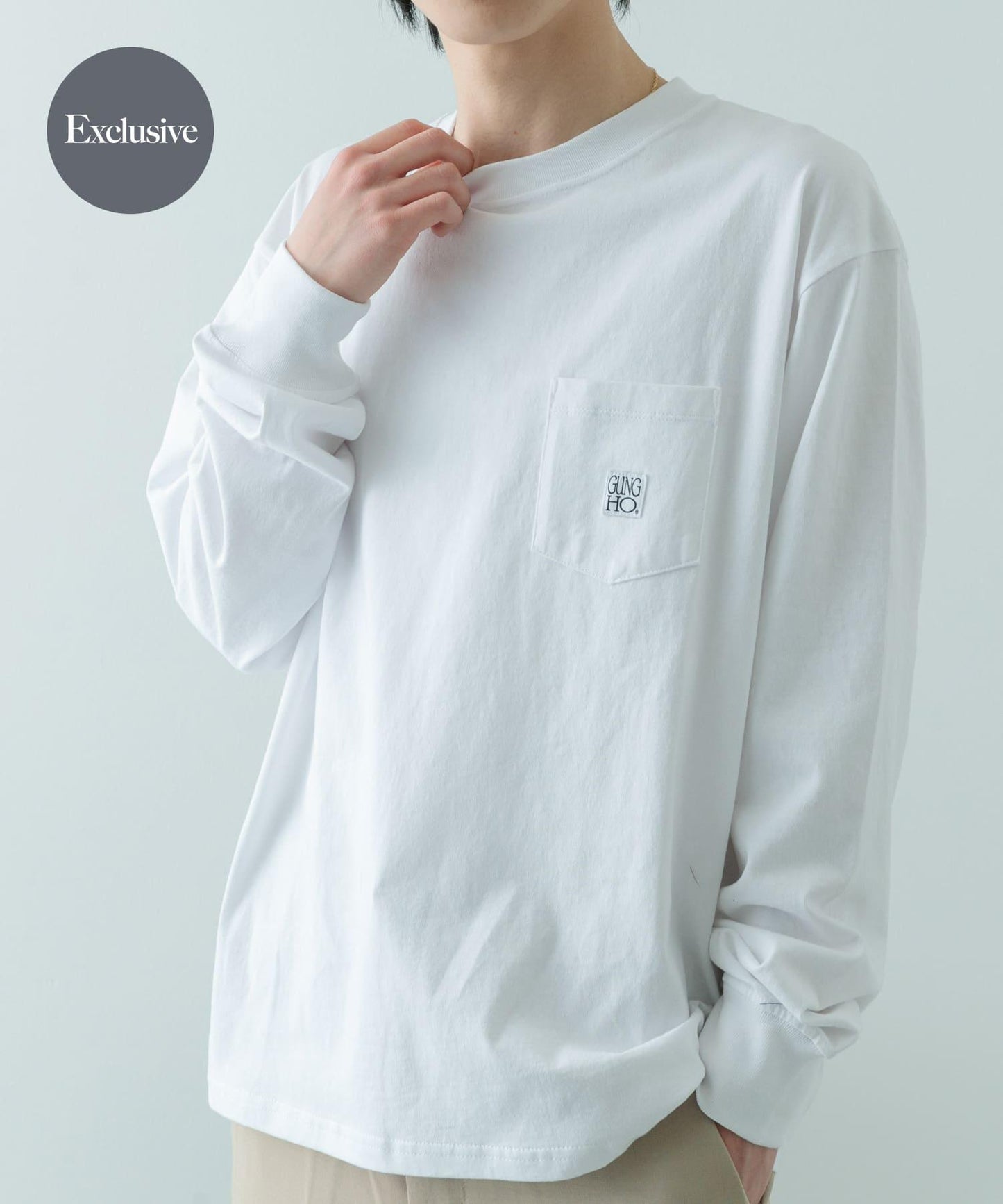 『聯名』GUNGHO×ITEMS 口袋長袖T恤