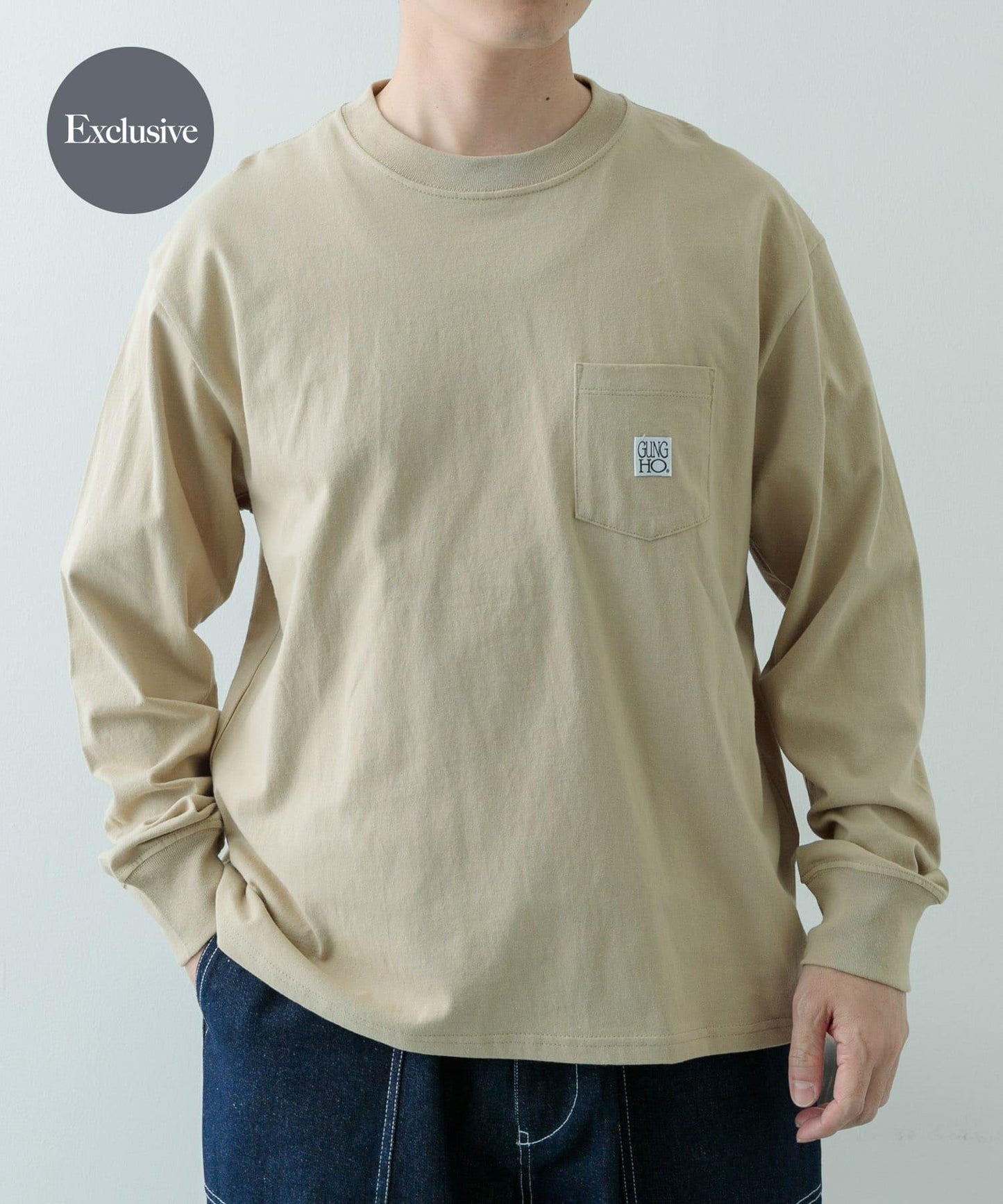 『聯名』GUNGHO×ITEMS 口袋長袖T恤
