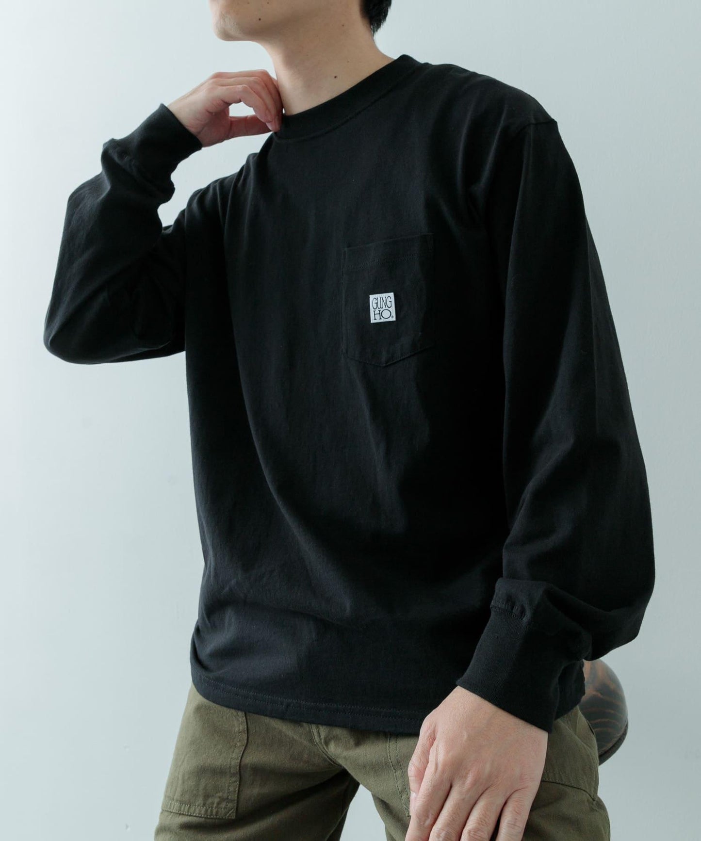 『聯名』GUNGHO×ITEMS 口袋長袖T恤