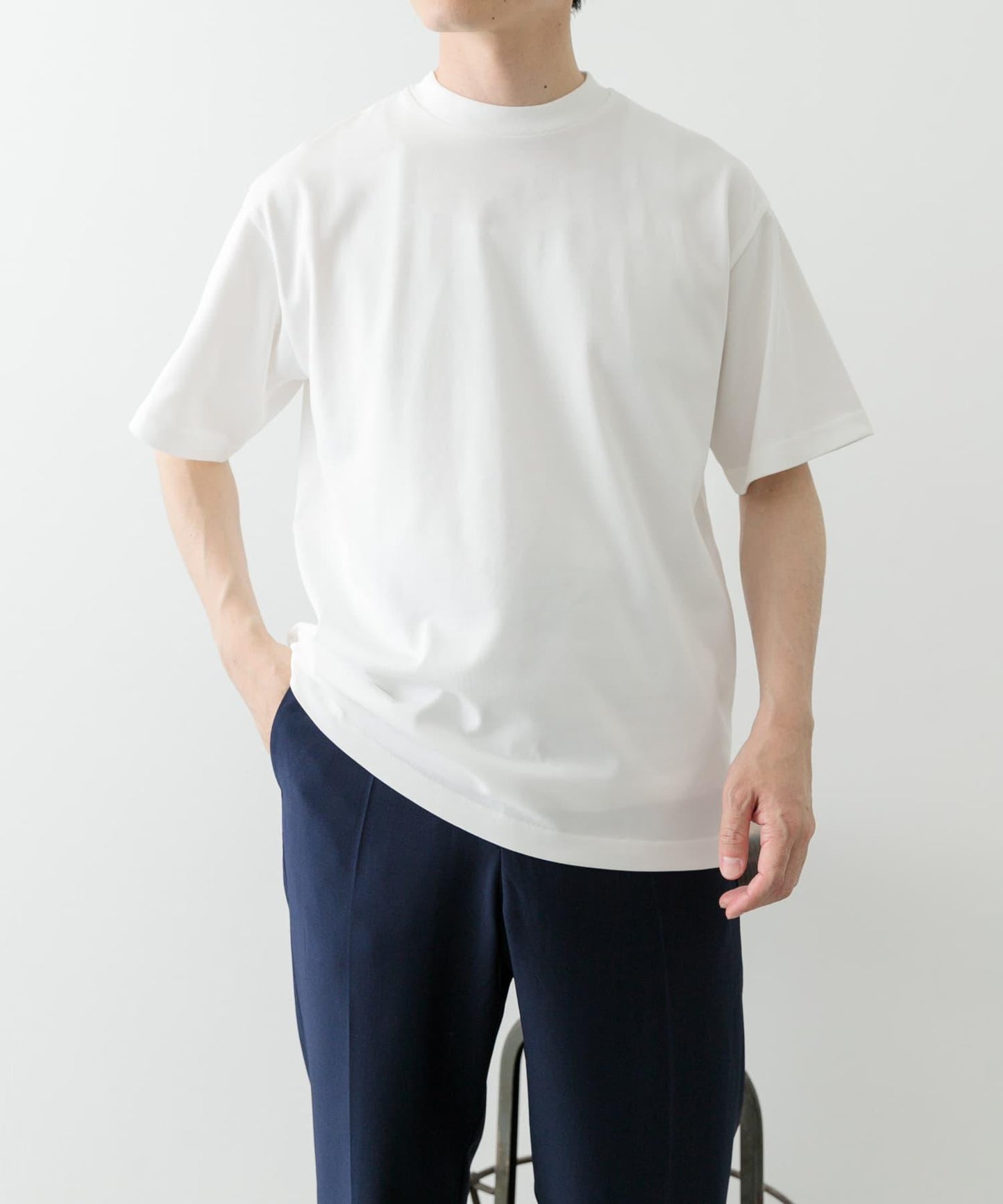 接觸冷感/防紫外線絲光圓領T恤