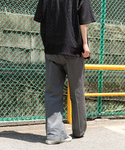 中縫壓線喇叭褲