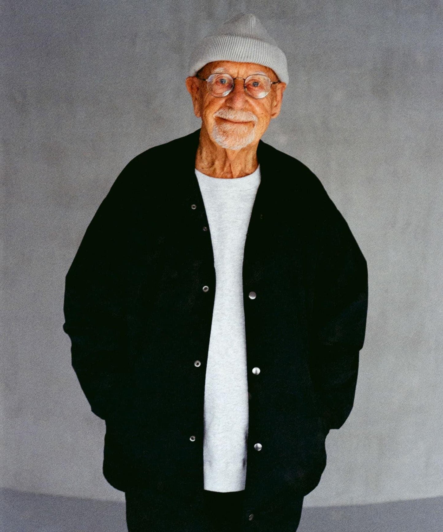 寬鬆復古卷邊針織帽