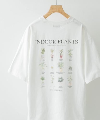 Plants背面印花仿舊風格T恤
