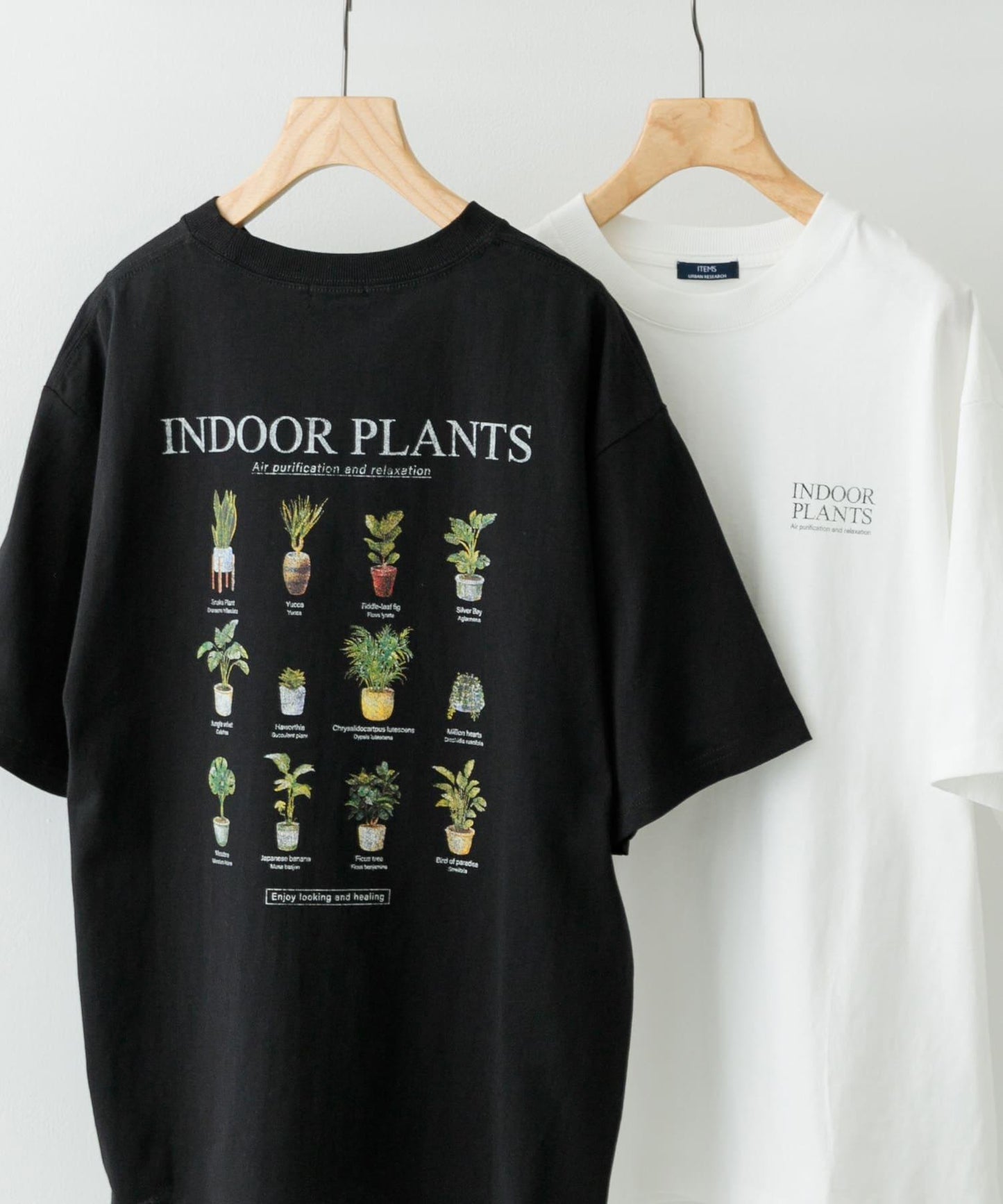 Plants背面印花仿舊風格T恤