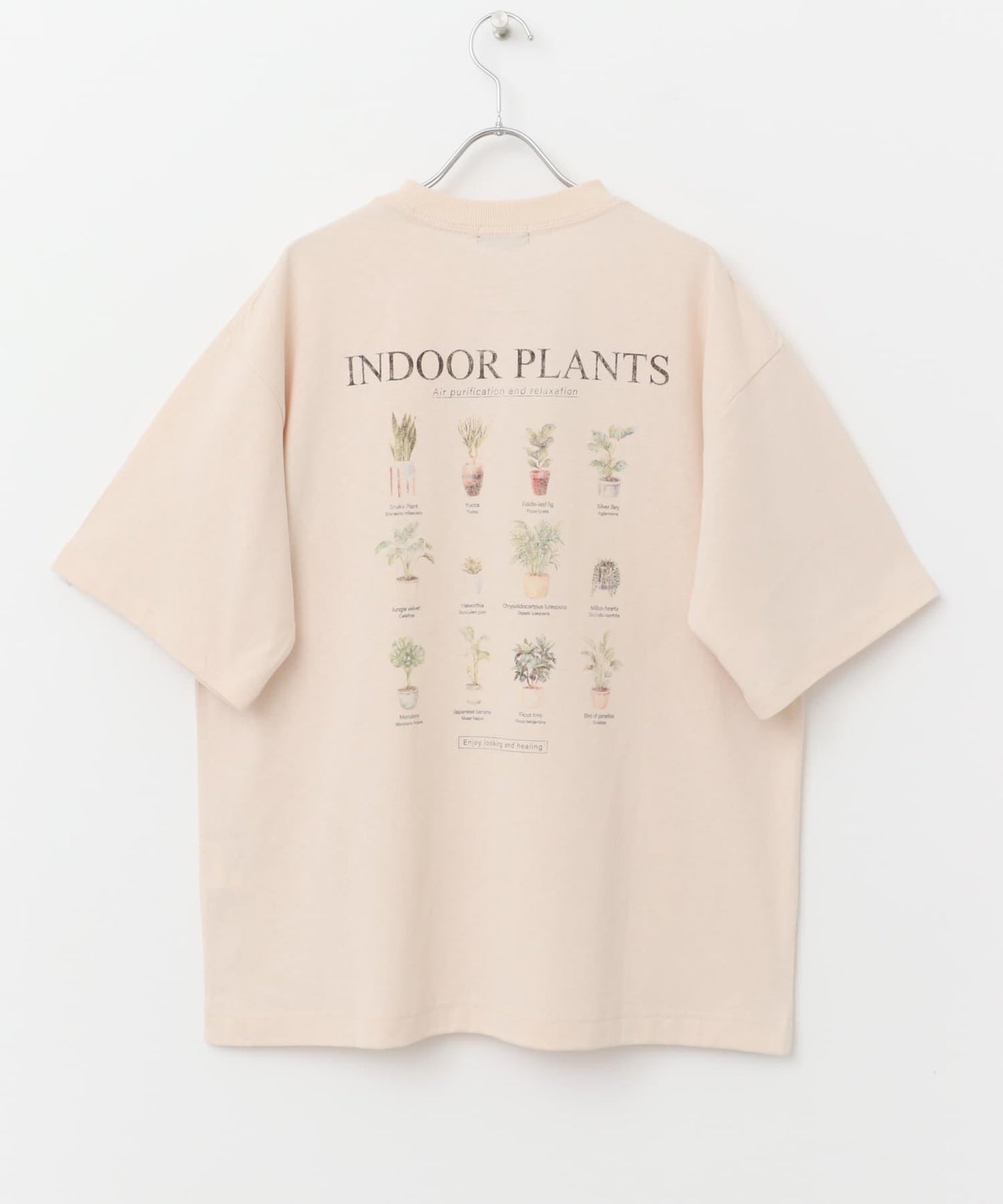 Plants背面印花仿舊風格T恤