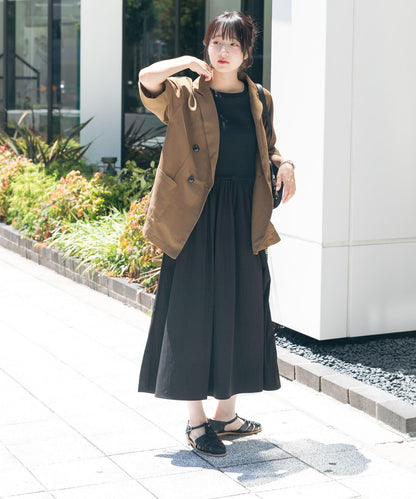 亞麻風半袖夾克