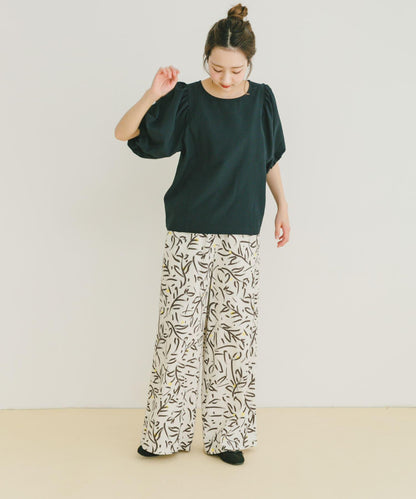 足球風格泡泡袖套頭衫