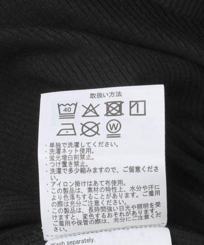 5分袖羅紋T恤