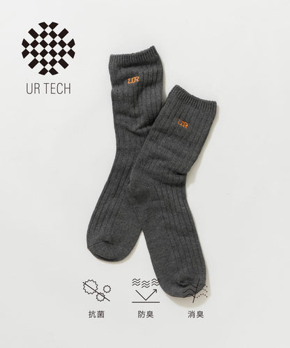 UR TECH長款羅紋刺繡襪
