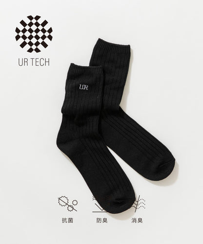 UR TECH長款羅紋刺繡襪