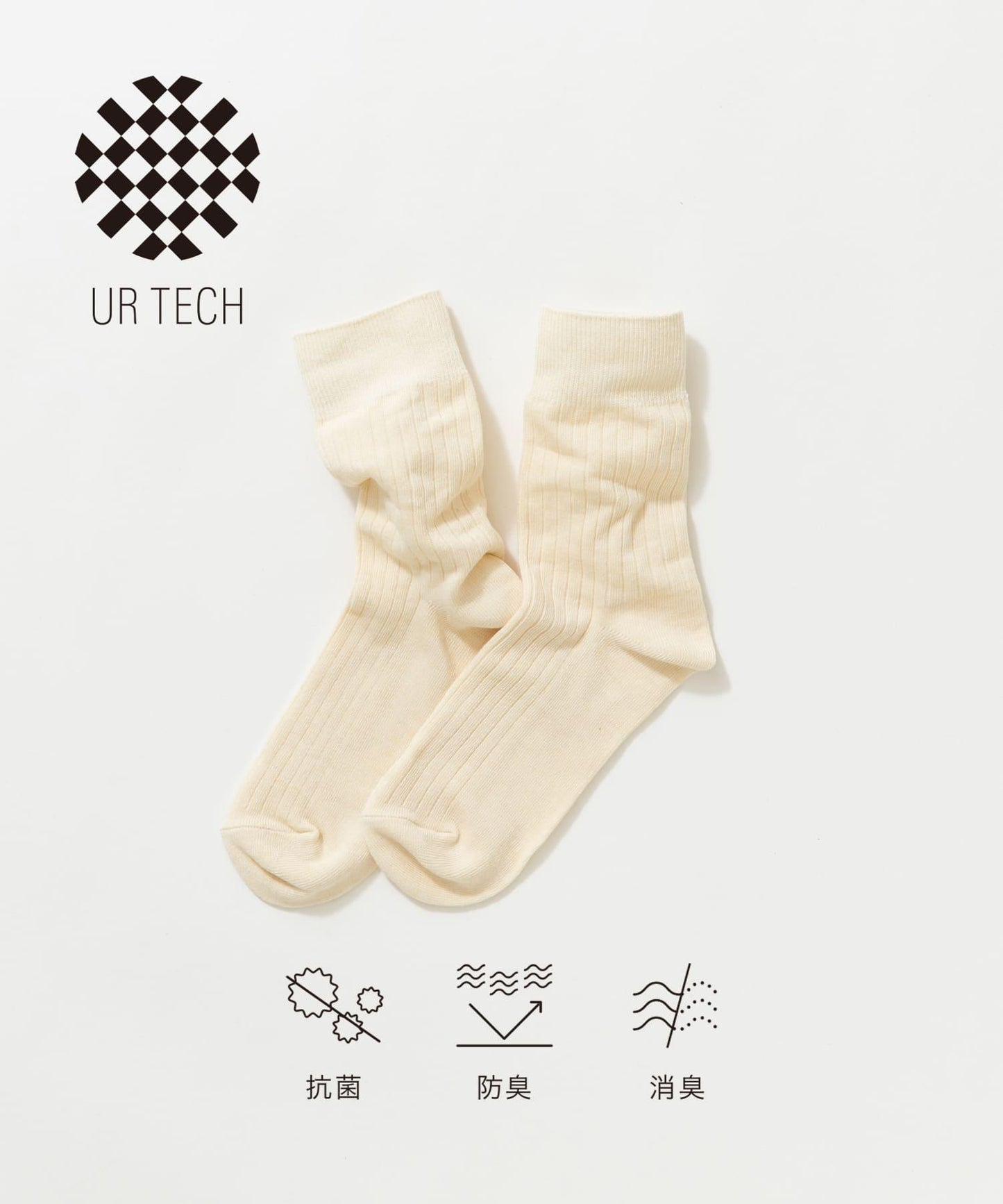 『UR TECH』輕薄羅紋襪