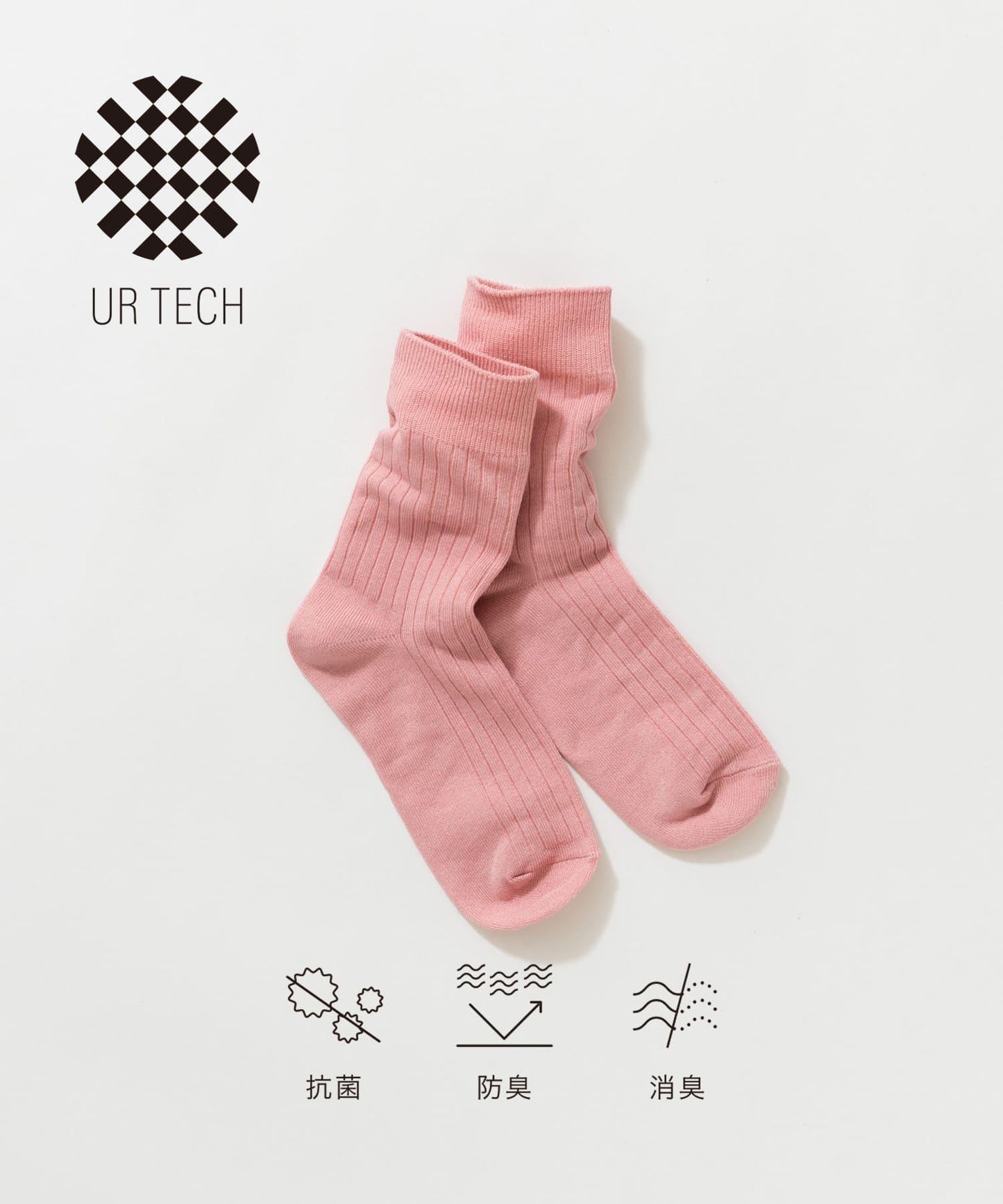 『UR TECH』輕薄羅紋襪