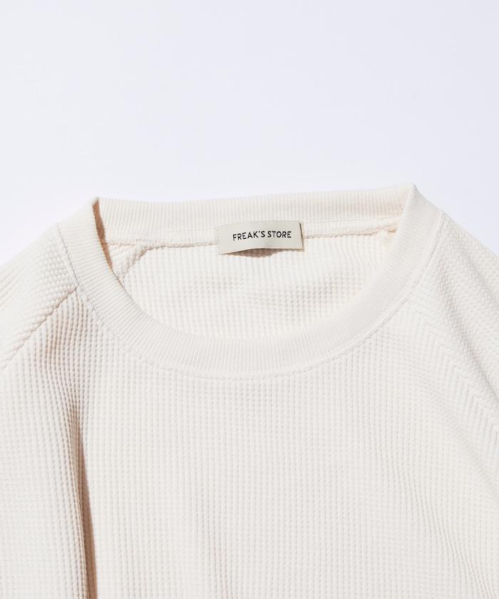 Drymix(R) / 乾爽混紡寬鬆版型華夫格布插肩長袖T恤