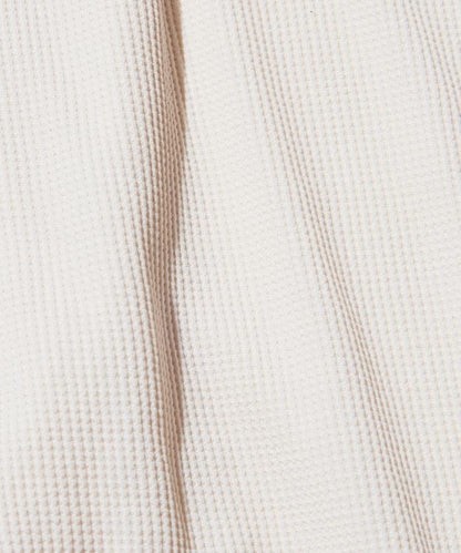 Drymix(R) / 乾爽混紡寬鬆版型華夫格布插肩長袖T恤