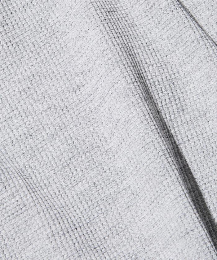 Drymix(R) / 乾爽混紡寬鬆版型華夫格布插肩長袖T恤