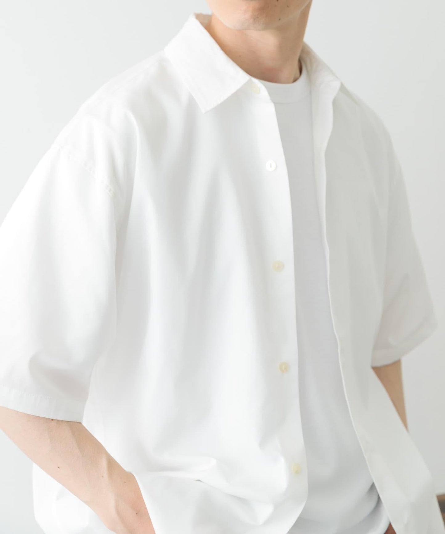 抗菌防臭寬鬆短袖襯衫