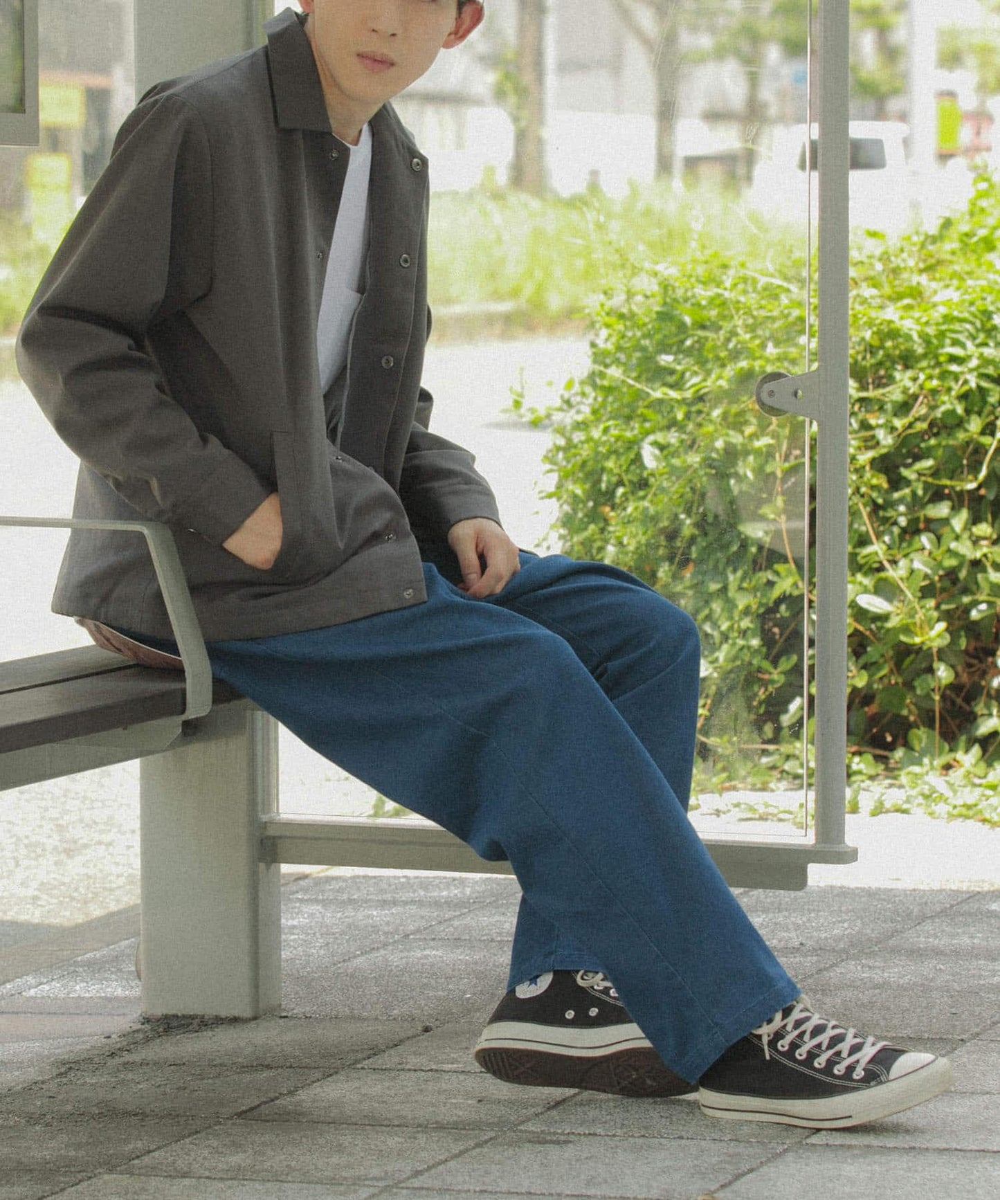 高彈力休閒褲