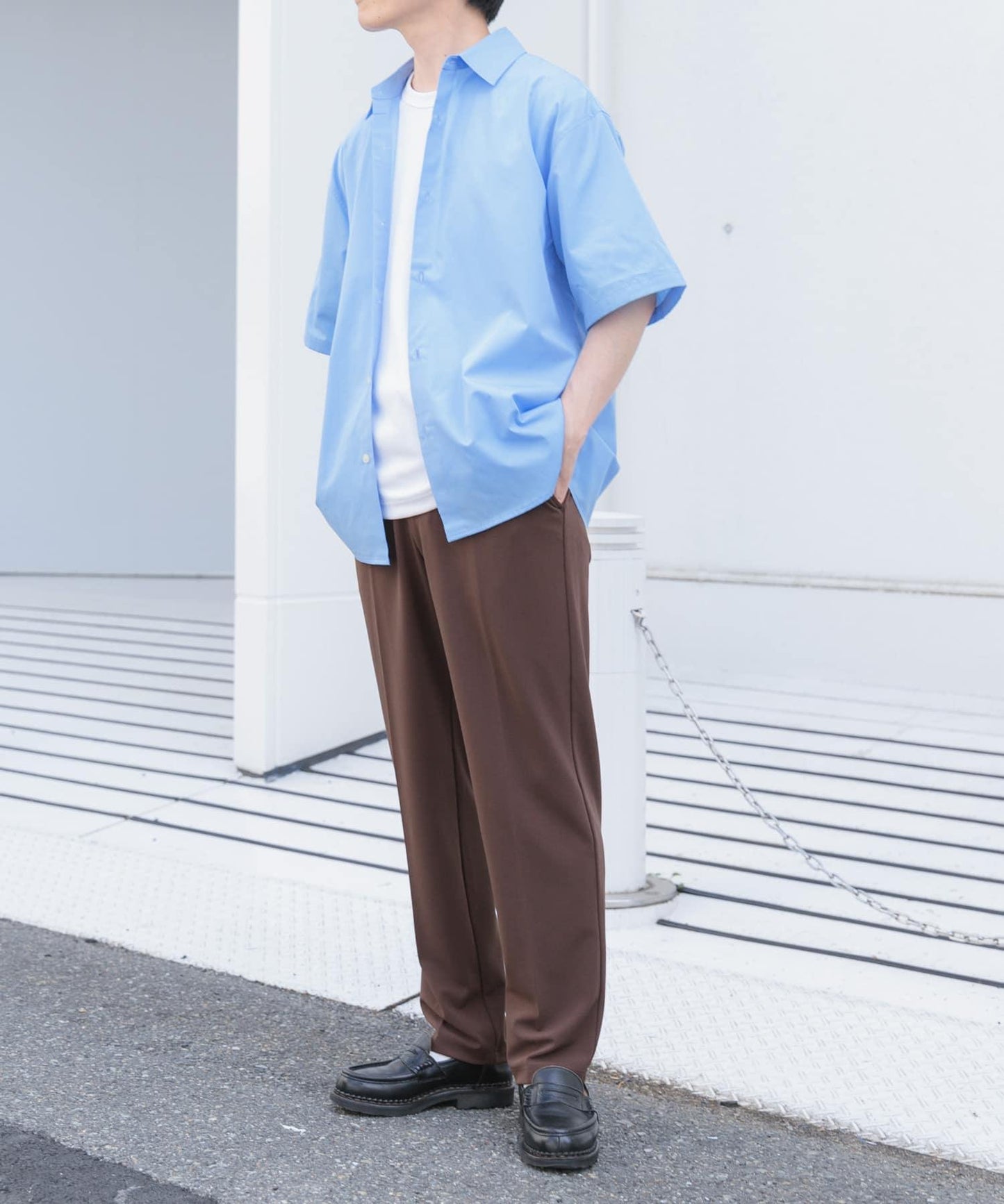 1褶修身西裝褲