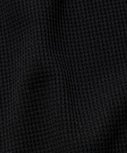 Drymix(R) / 乾爽混紡寬鬆版型華夫格亨利領T恤