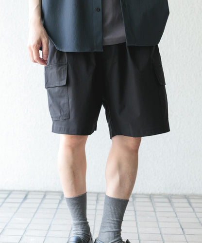 鬆緊腰休閒工裝短褲