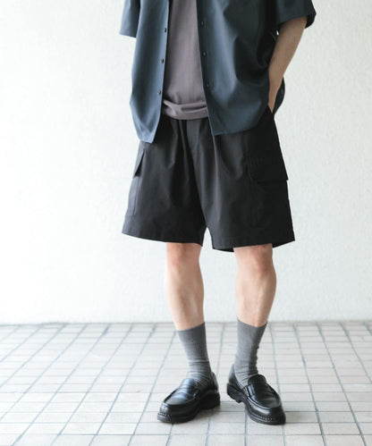 鬆緊腰休閒工裝短褲