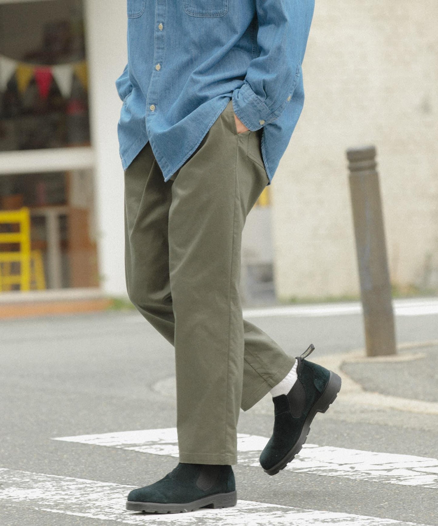 高彈力休閒褲