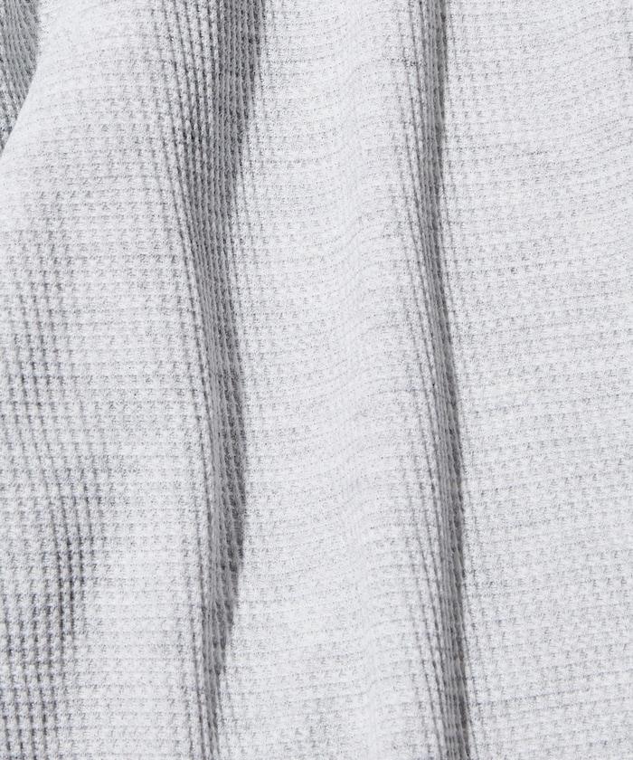 Drymix(R) / 乾爽混紡寬鬆版型華夫格亨利領T恤