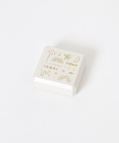 ANNI LU Petit白色波浪圓環耳環