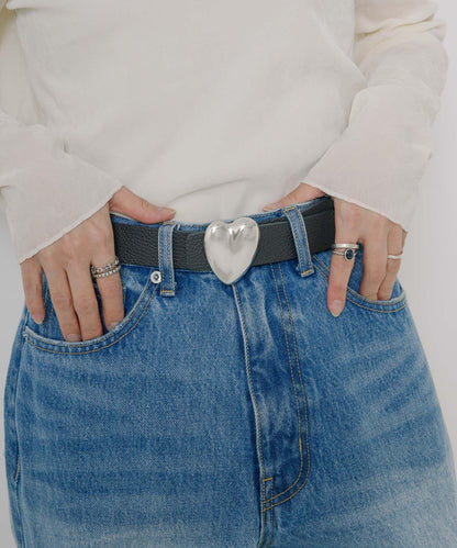 A VACATION 心形銀色腰帶