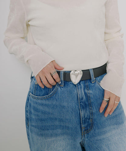 A VACATION 心形銀色腰帶