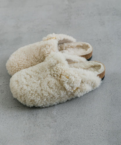BIRKENSTOCK BOSTON 大扣泰迪毛拖鞋