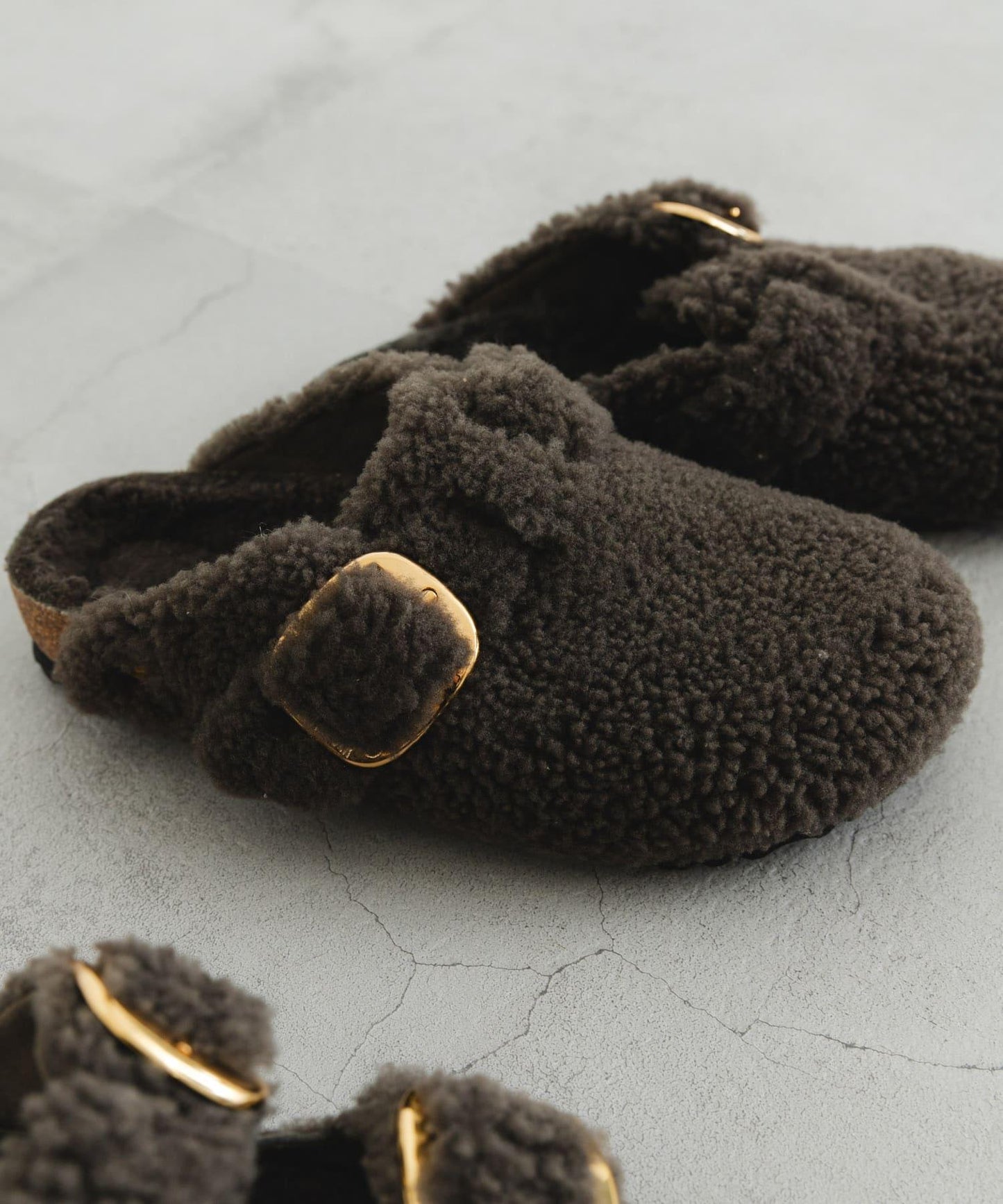 BIRKENSTOCK BOSTON 大扣泰迪毛拖鞋