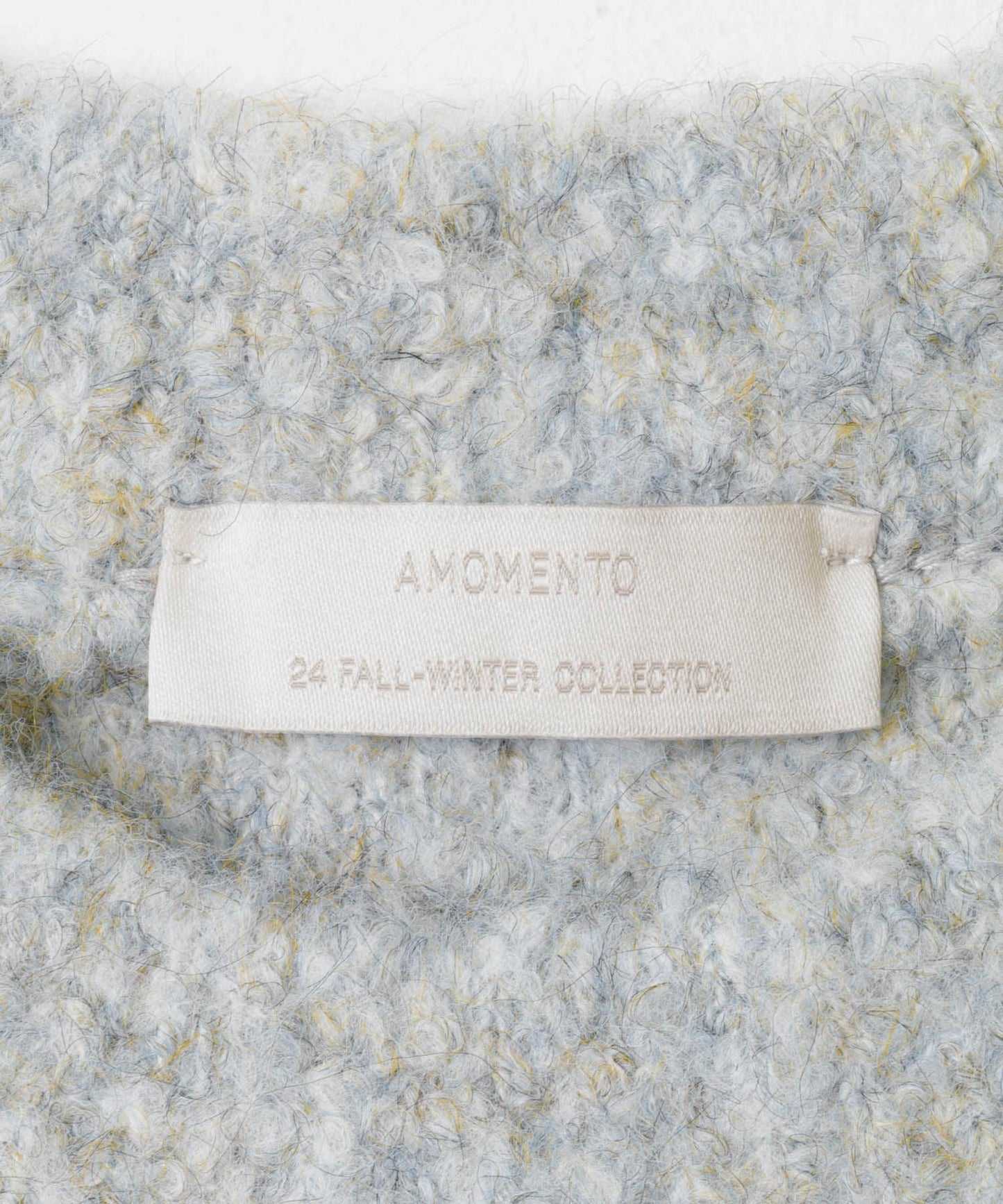 AMOMENTO混紡圈圈紗短款針織衫