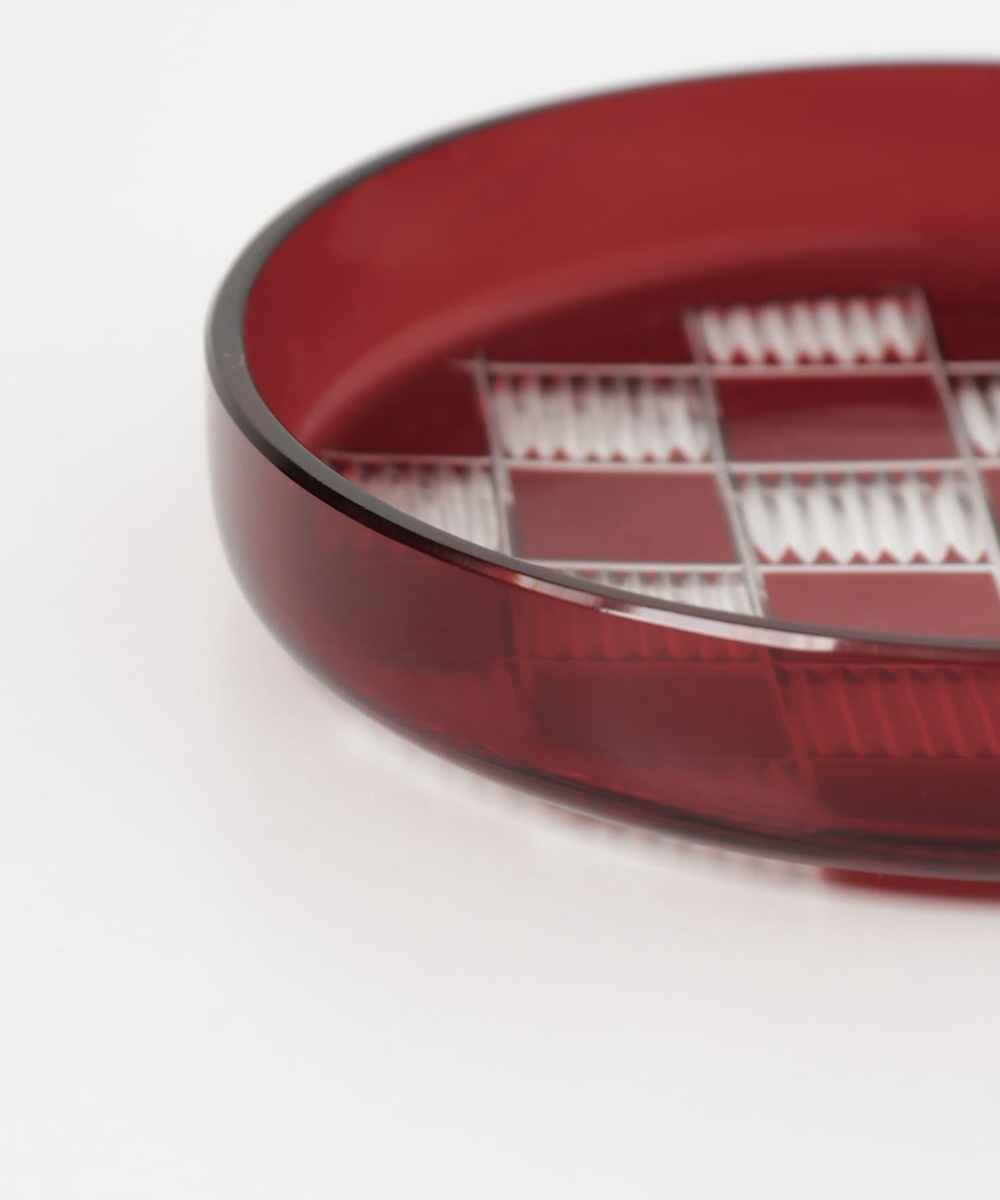 廣田硝子 蓋杯 市松紋