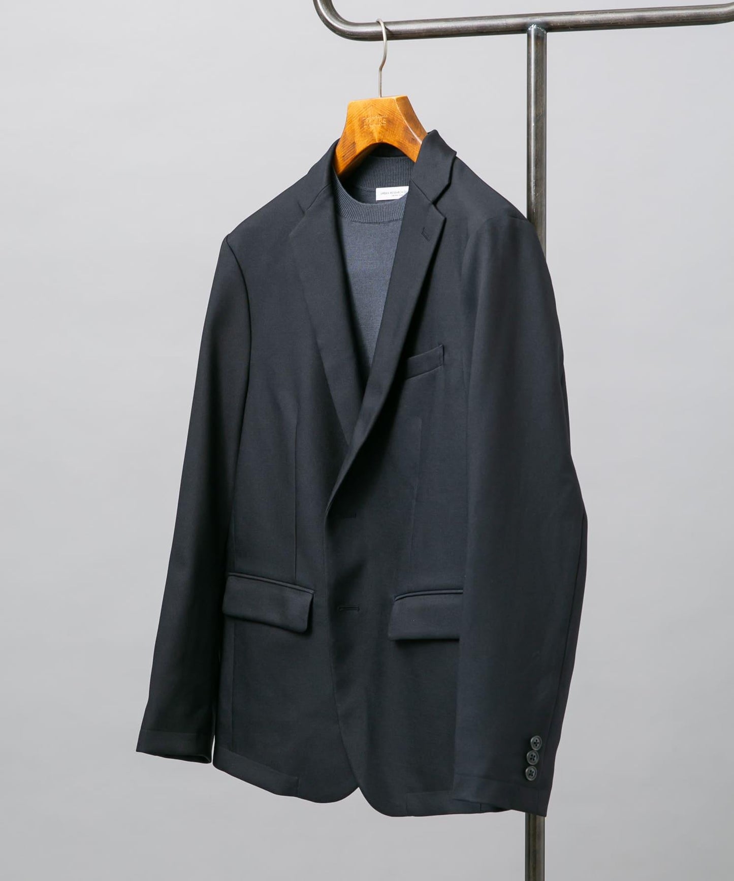 防皺/易打理 LIFE STYLE TAILOR 仿羊毛斜紋彈力西裝夾克