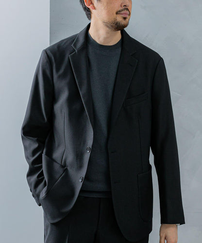 LIFE STYLE TAILOR 仿羊毛斜紋舒適西裝夾克