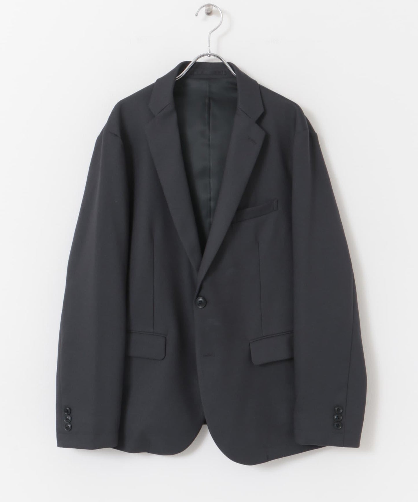 防皺/易打理 LIFE STYLE TAILOR 仿羊毛斜紋彈力西裝夾克