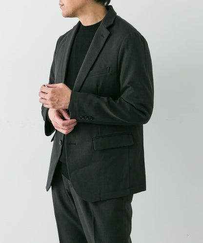 LIFE STYLE TAILOR 羊毛感軟斜紋彈力西裝夾克