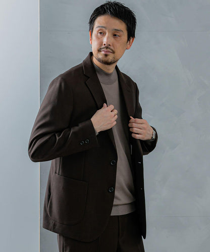 LIFE STYLE TAILOR 仿羊毛斜紋舒適西裝夾克