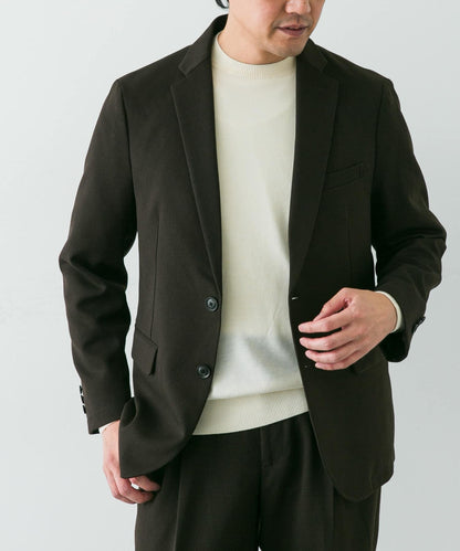 LIFE STYLE TAILOR 羊毛感軟斜紋彈力西裝夾克
