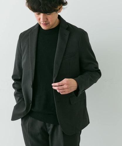 LIFE STYLE TAILOR 羊毛感軟斜紋彈力西裝夾克