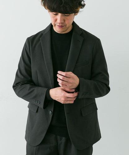LIFE STYLE TAILOR 羊毛感軟斜紋彈力西裝夾克