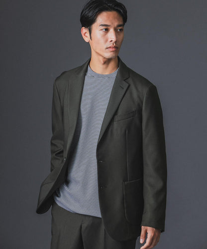LIFE STYLE TAILOR 仿羊毛斜紋舒適西裝夾克