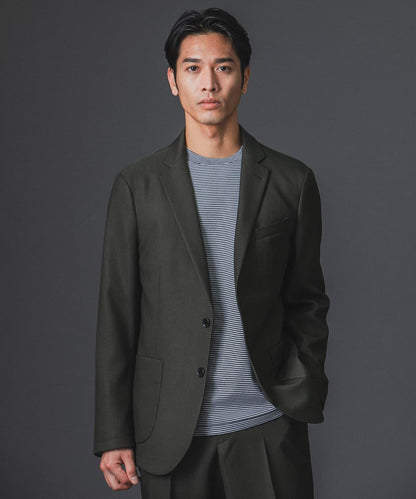 LIFE STYLE TAILOR 仿羊毛斜紋舒適西裝夾克